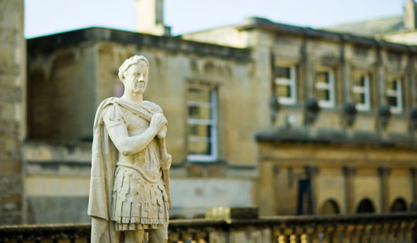 Roman Statute outside the Roman Baths