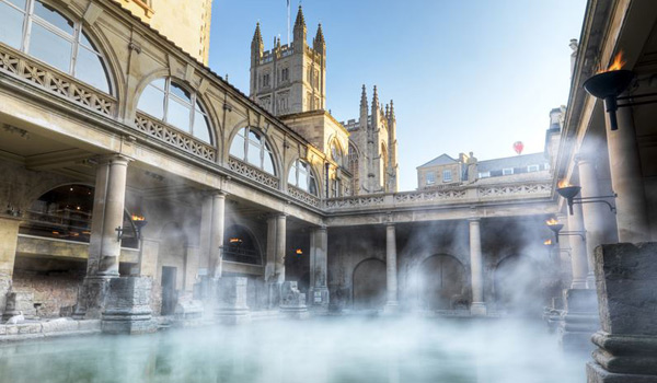 The unique Roman City of Bath in southwest England.