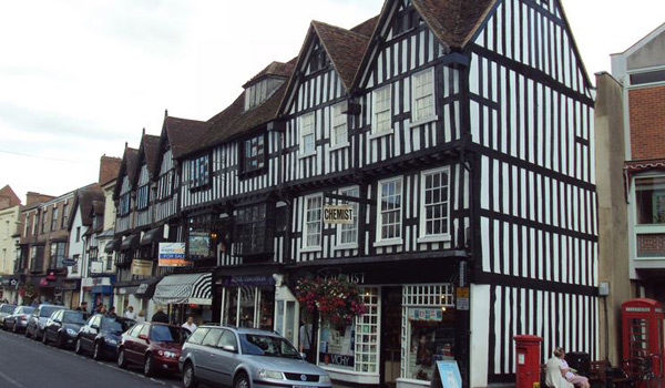 Well Preserved Black and White Buildings in Stratford-Upon-Avon.