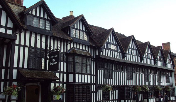 Well Preserved Black and White Buildings in Stratford-Upon-Avon.