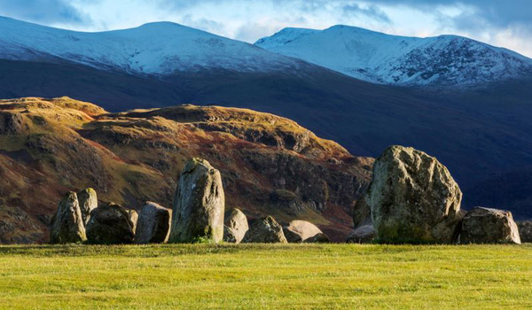 Ancient scenery at spectacularly located Castlerigg Stone Circle
