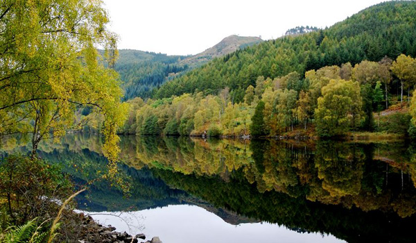 A peaceful loch in Cairngorms National Park