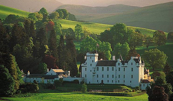White Blair Castle near Pitlochry is a breathtaking sight!