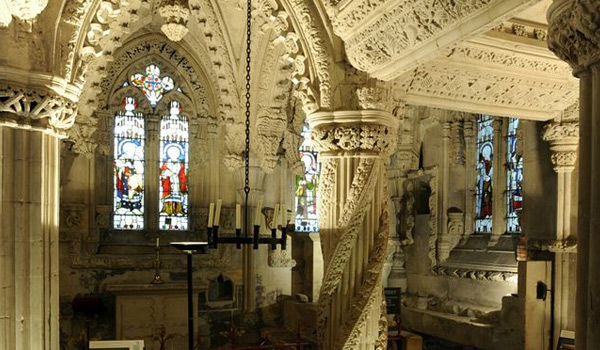 The stunningly detailed interior of Rosslyn Chapel