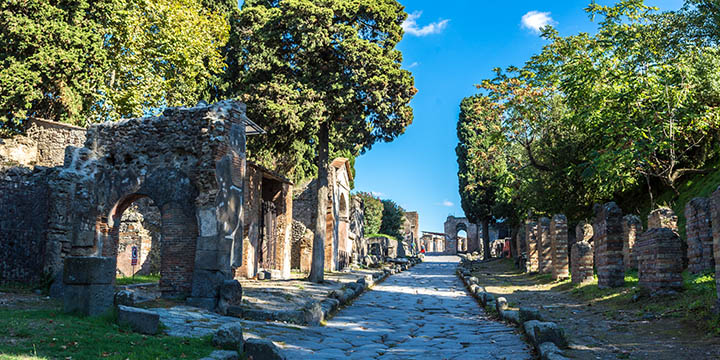 Pompeii city destroyed in 79BC by the eruption of Mount Vesuvius