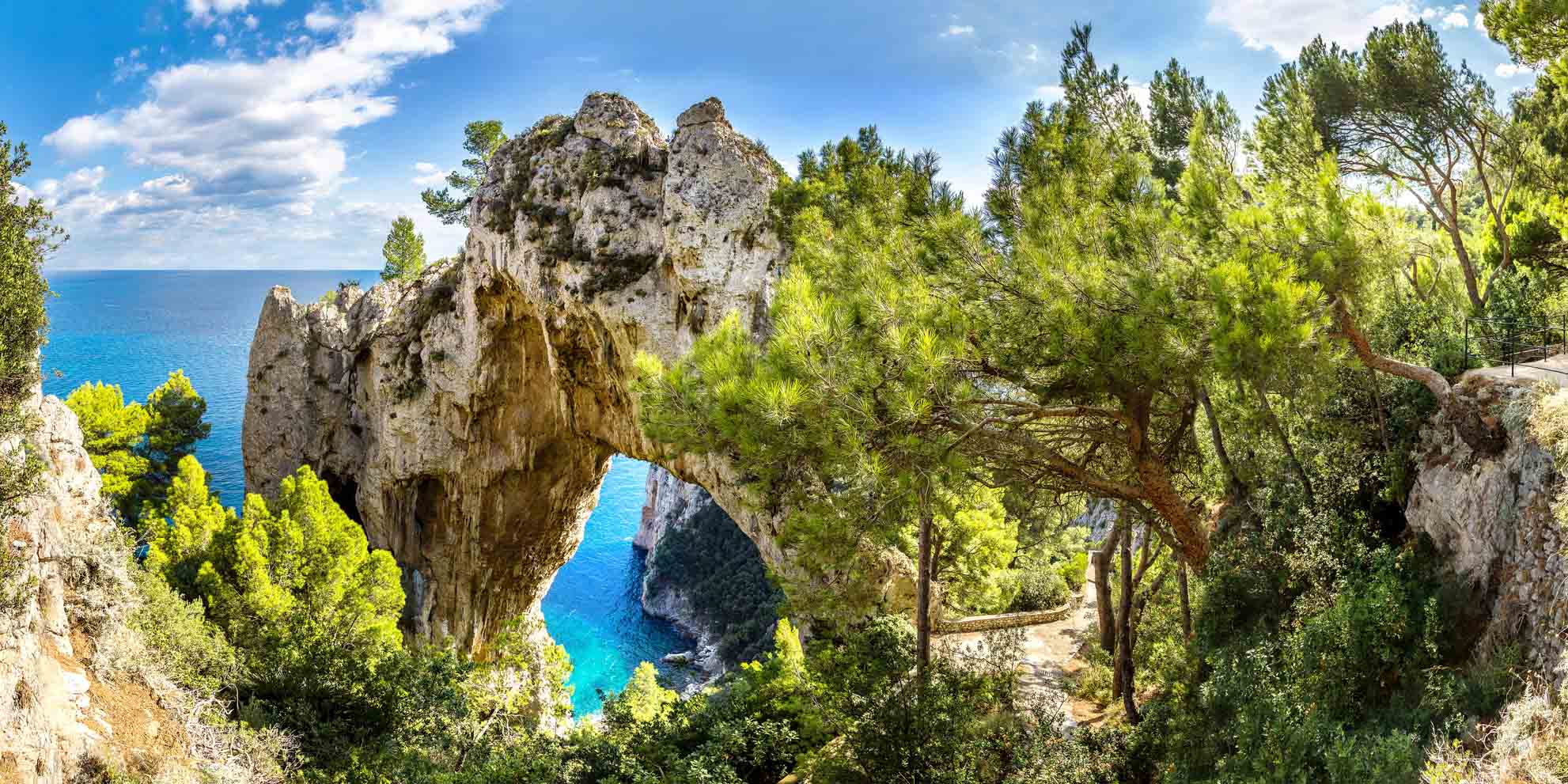 Capri island in a beautiful summer day in Italy