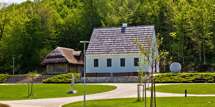 Nikola Tesla birth house memorial center in Smiljan, Lika, Croatia