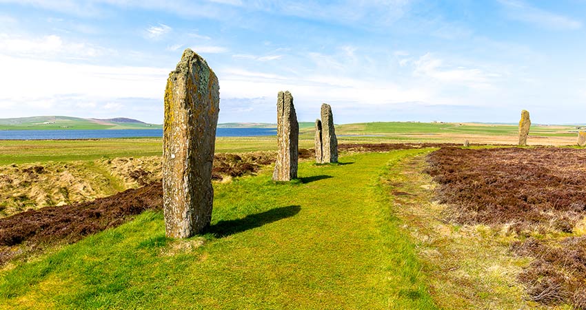 Neolithic standing stones on Orkney