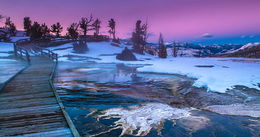 Yellowstone Winter Sunset