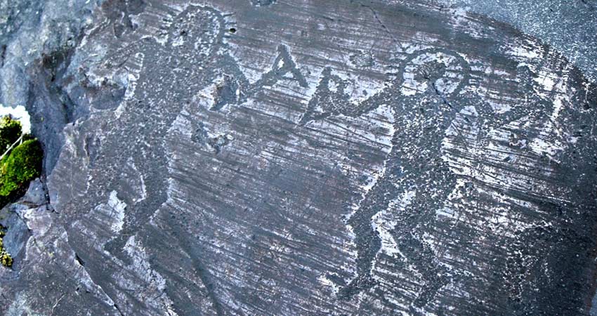 Rock art showing Anthropomorphs called astronauts