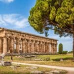 Temple of Hera at famous Paestum Archaeological UNESCO World Heritage Site