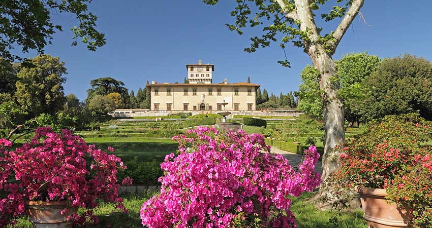 View of Villa La Petraia in Castello, Florence, Tuscany